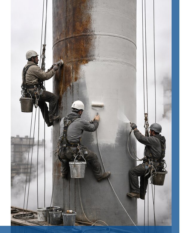 Покраска дымовых труб в Кстове от 8656 р. | ВЫСОТНИК-Ксв