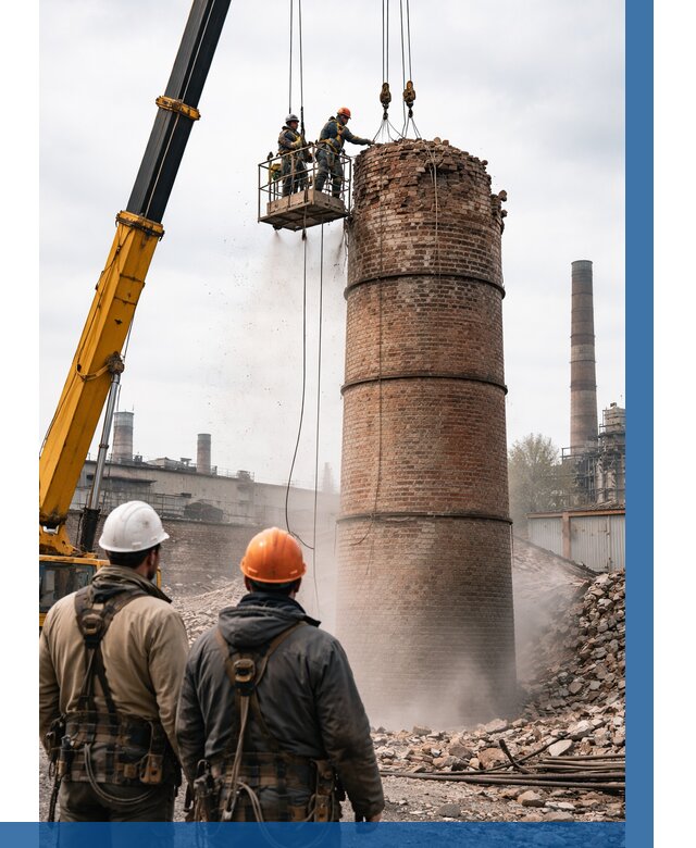 Демонтаж дымовой трубы в Кстове от 91656 р. | ВЫСОТНИК-Ксв, смета