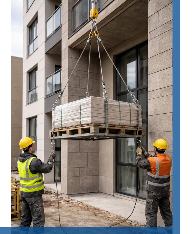 Подъем керамогранита на этаж в Кстове от 3564 р. | ВЫСОТНИК-Ксв