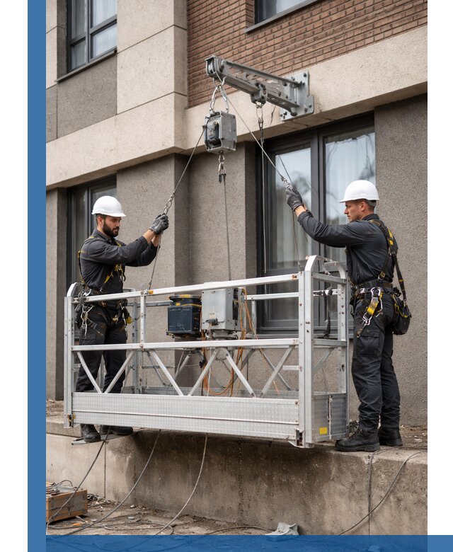 Монтаж и подъем фасадной люльки в Кстове с гарантией безопасности