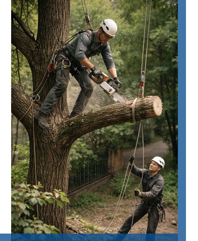 Спил деревьев альпинистами в Кстове от 8147 р. | ВЫСОТНИК-Ксв