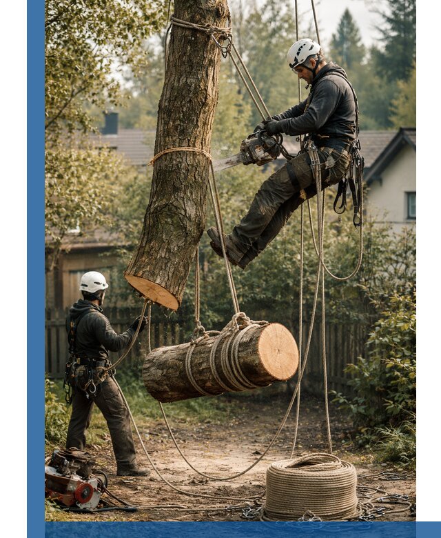 Валка деревьев частями в Кстове, безопасно и аккуратно