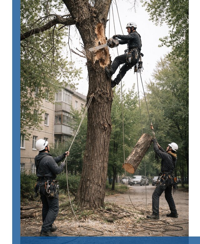 Срочное удаление аварийных деревьев в Кстове с гарантией безопасности