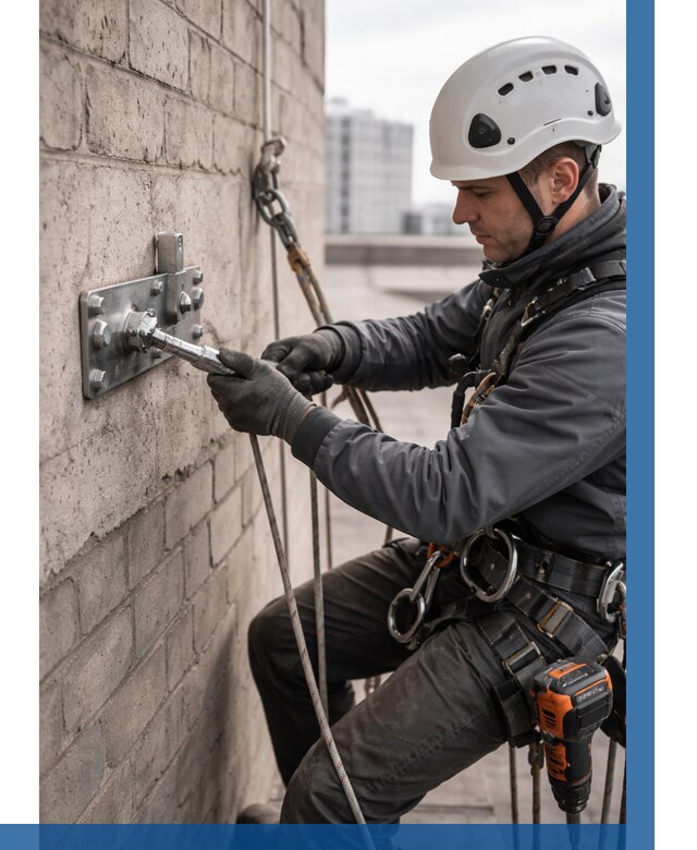 Установка анкерных точек в Кстове от 3564 р. | ВЫСОТНИК-Ксв