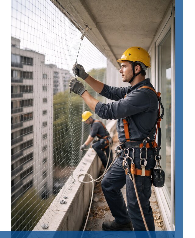 Монтаж сетки от птиц в Кстове от 4583 р. | ВЫСОТНИК-Ксв