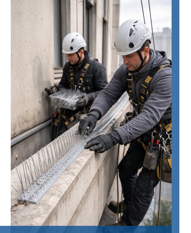 Установка шипов от птиц в Кстове от 866 р. | ВЫСОТНИК-Ксв